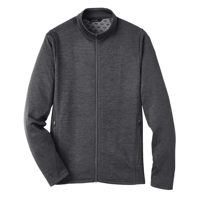 North End Men's Flux 2.0 Full-Zip Jacket ne712 Black Heather Carbon Front