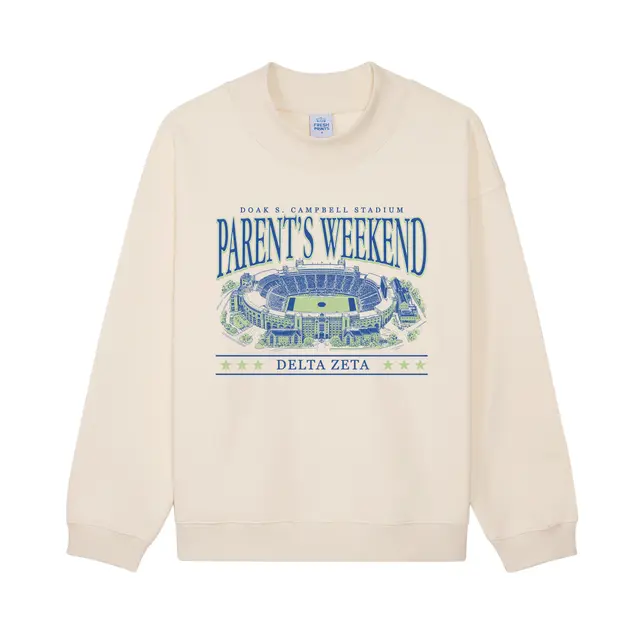 Delta Zeta Stadium Illustration Parents Weekend Sweater 2