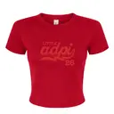 Alpha Delta Pi Retro Script with Shadow Big Little Reveal Shirt 2