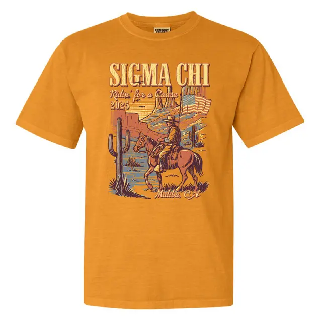 Sigma Chi Cowboy Desert Scene Philanthropy Shirt 2