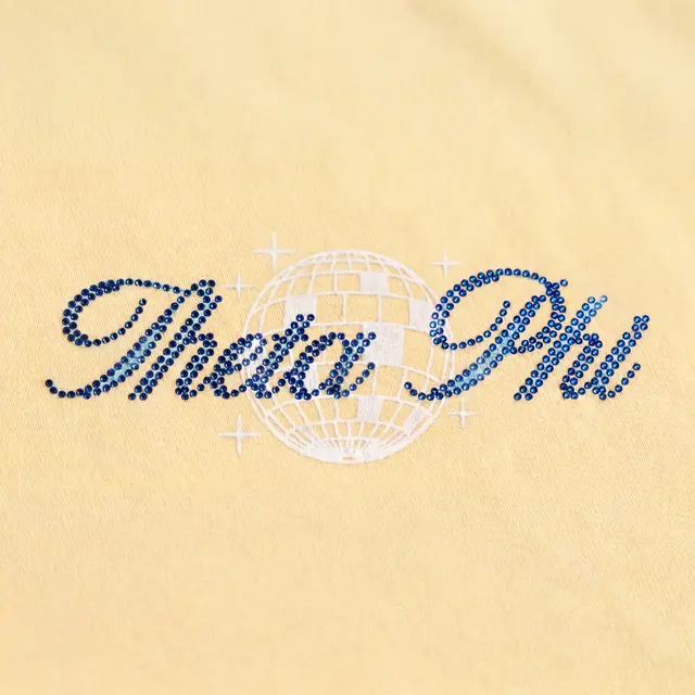 Theta Phi Sparkling Lettering Disco Ball Date Party Sweater