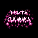 Delta Gamma Starry Pink Text PR Crewneck