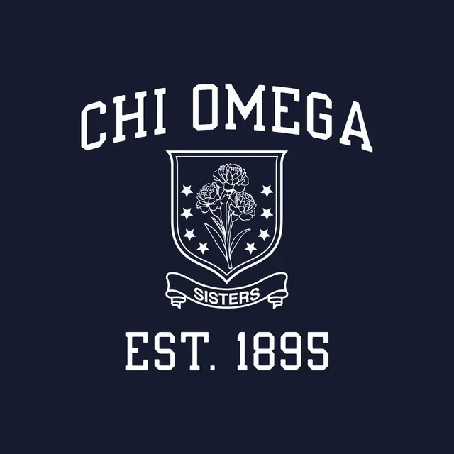 Chi Omega Floral Crest PR Shirt