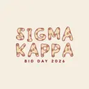 Sigma Kappa Strawberry Pattern Text Bid Day Hoodie