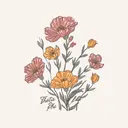 Theta Phi Alpha Floral Sketch PR Shirt