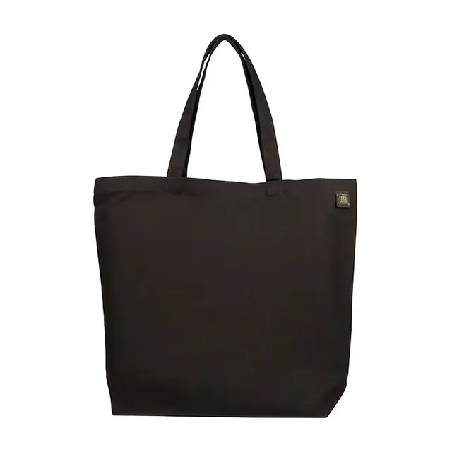 ECOBAGS Natural Cotton Shopping Tote can-501cb Black Front