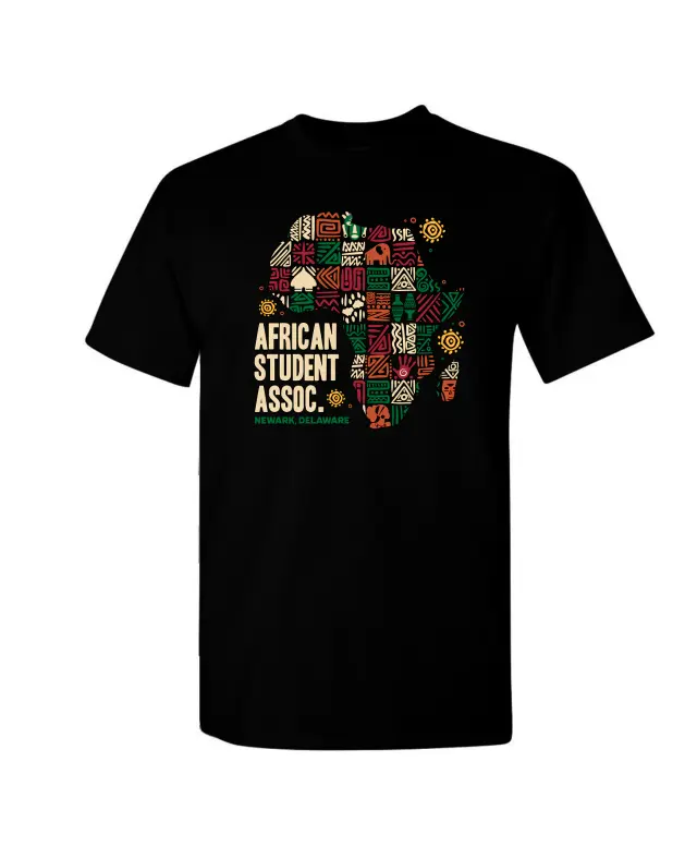 African Student Association Colorful Africa Map PR Shirt
