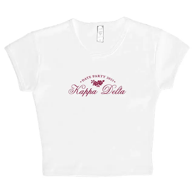 Kappa Delta Rose Script Date Party Shirt 2