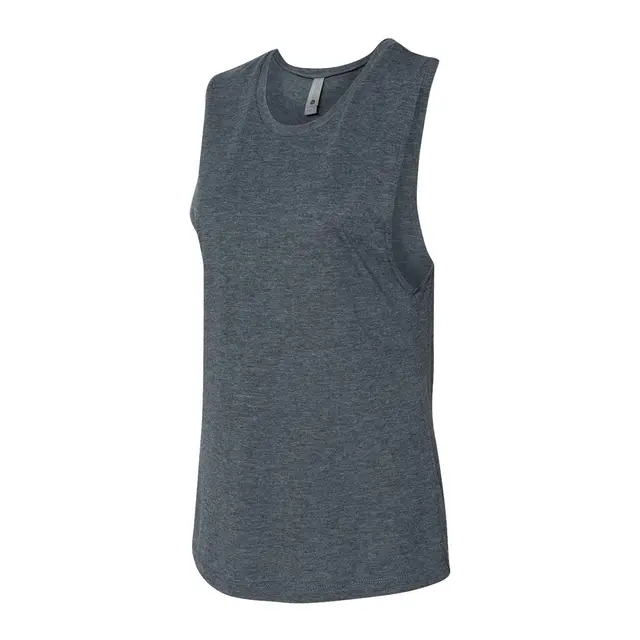 Customizable Next Level Women’s Festival Muscle Tank 5013 Antique Denim Left