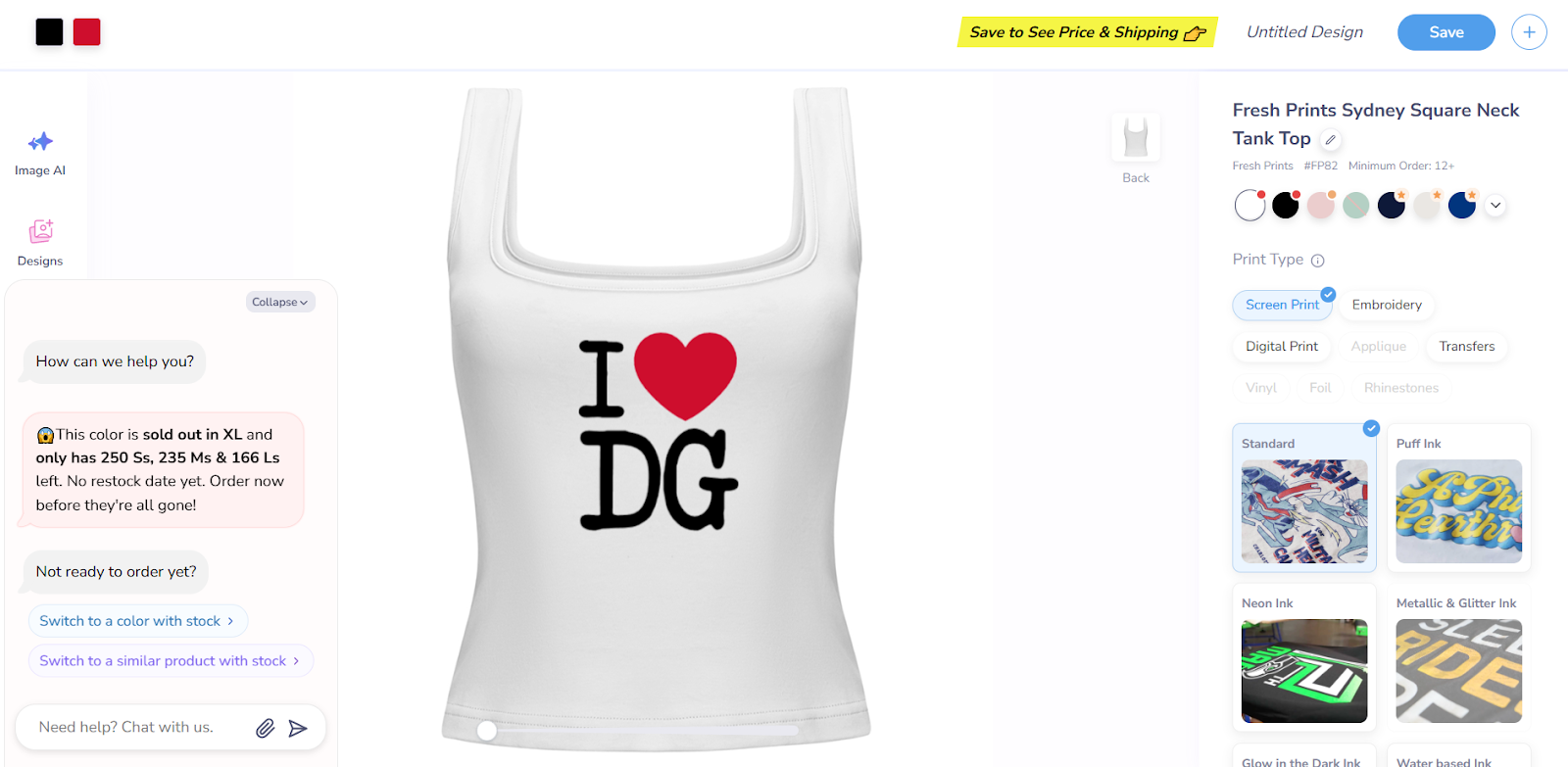 Exact Product and Design Opens on Fresh Prints Design Tool