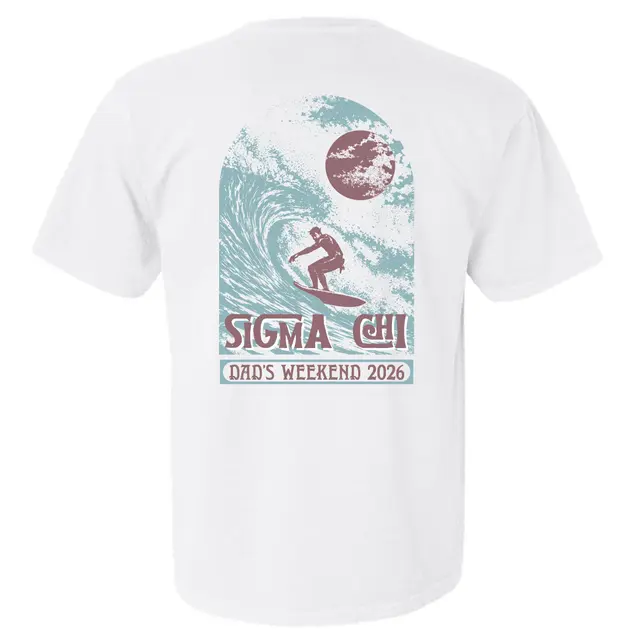Sigma Chi Surfer Wave Design Dad's Weekend Shirt 2