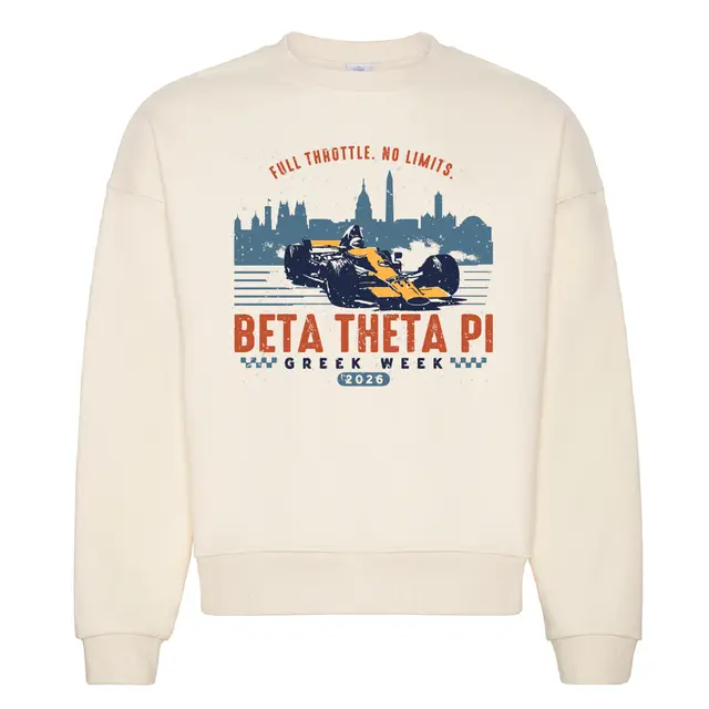 Beta Theta Pi Racing Car Skyline Greek Week Sweater 2