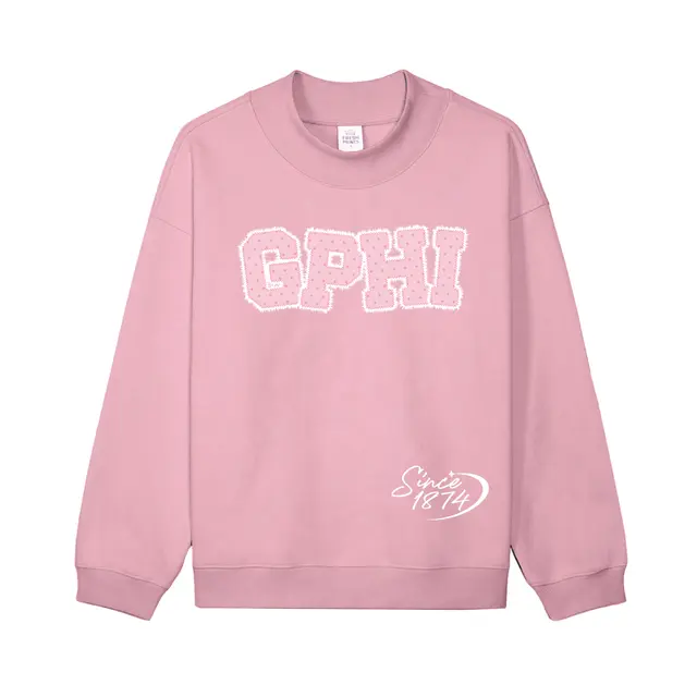 Gamma Phi Beta Fuzzy Block Lettering PR Sweater 2