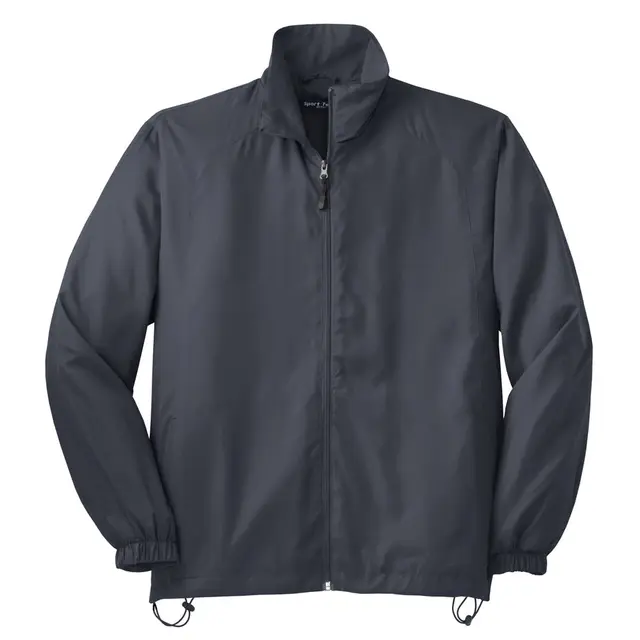 Sport-Tek Full-zip Wind Jacket jst70 Graphite Front