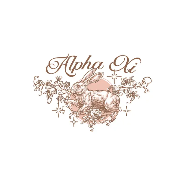 Alpha Xi Delta Rabbit Illustration PR Shirt