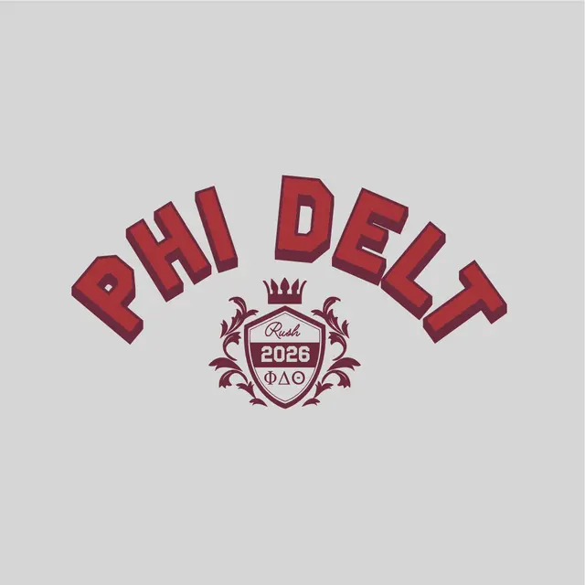 Phi Delta Theta Arch Lettering Crest Rush Sweater