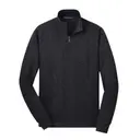 SLUB FLEECE 1/4ZIP PULLOVER Black Front