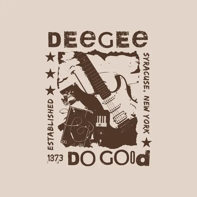 Delta Gamma Guitar and Amplifier Graphic PR Shirt