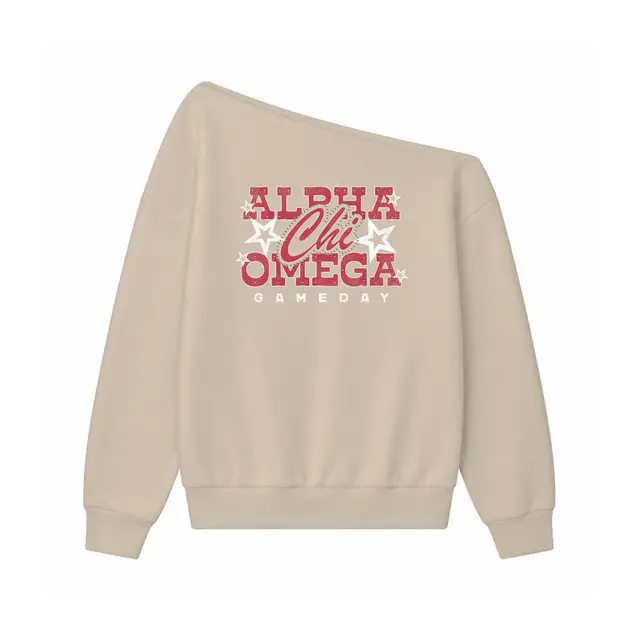 Alpha Chi Omega Star Graphic Game Day Hoodie 2