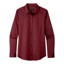 LADIES LONG SLEEVE SUPERPRO REACTTWILL SHIRT Burgundy Front