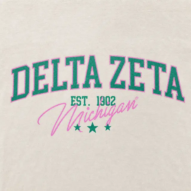 Delta Zeta Simple Retro Logo'ed Streetwear Design for Tank for Sorority PR
