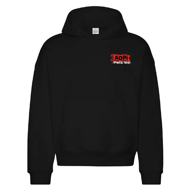 Alpha Delta Pi Bold Banner Text PR Hoodie 2