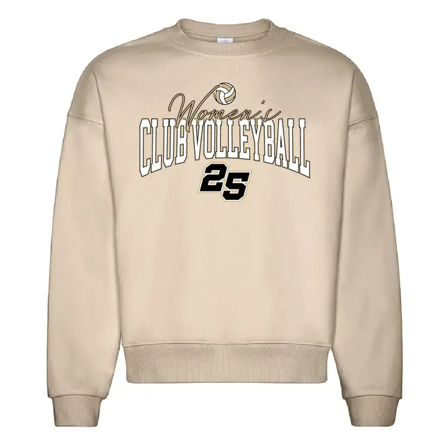 Women's Club Volleyball Arch Text PR Crewneck 2