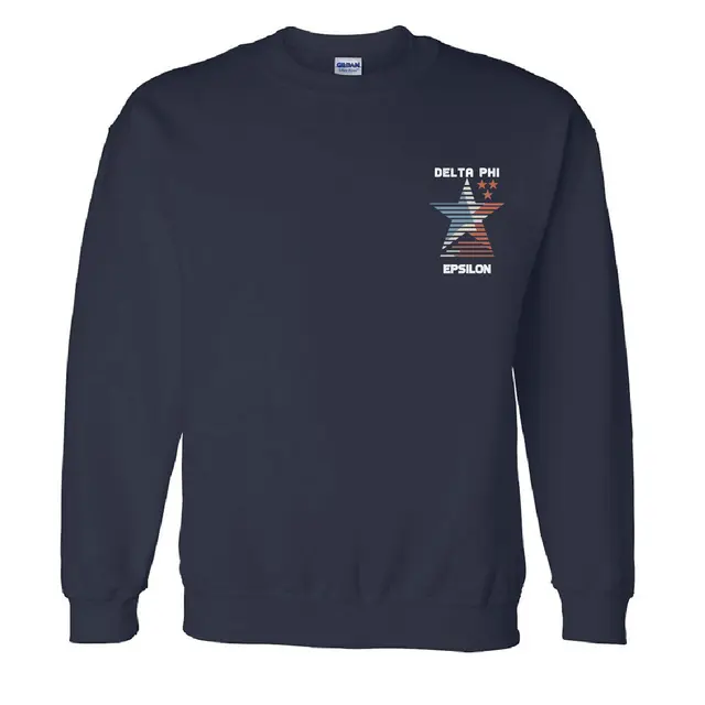 Delta Phi Epsilon Striped Star Bid Day Crewneck 2