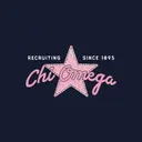 Chi Omega Pink Star Script Recruitment Shirt