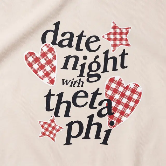 Theta Phi Alpha Gingham Hearts Date Party Sweater