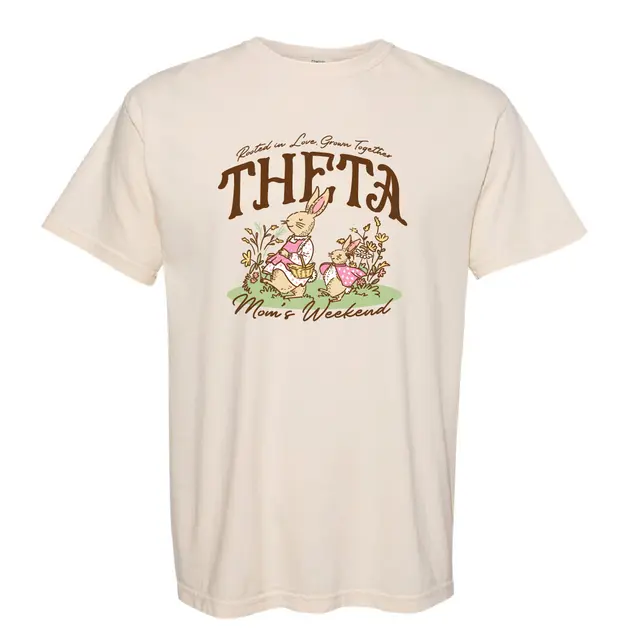 Kappa Alpha Theta Bunny Illustration Parent's Weekend Shirt 2