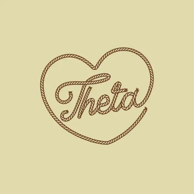 Kappa Alpha Theta Rope Heart Text PR Tank