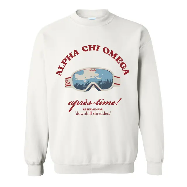 Alpha Chi Omega Ski Goggles PR Crewneck 2