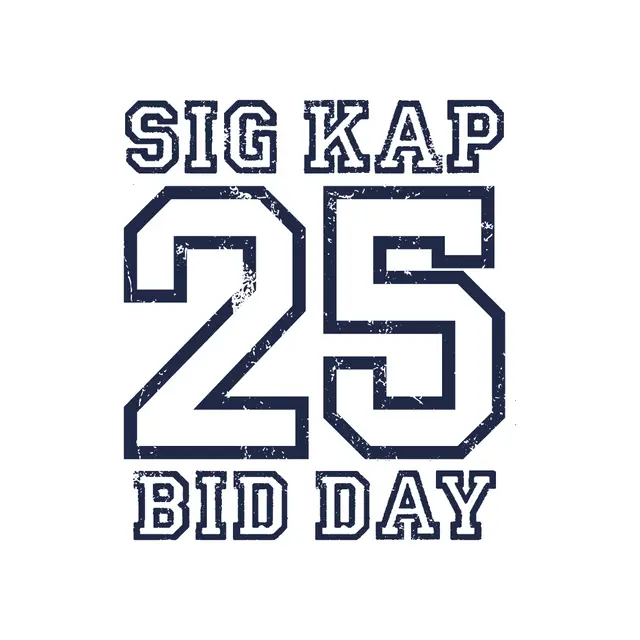 Sigma Kappa Distressed Block Font Bid Day Shirt