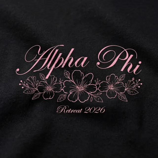 Alpha Phi Floral Illustration Retreat Tank