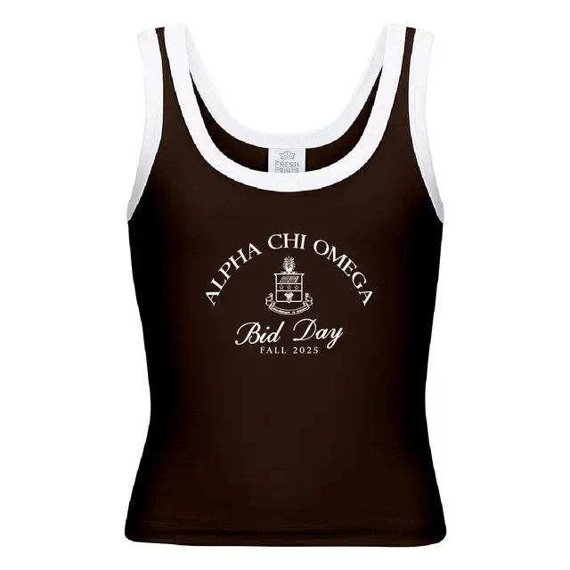 Alpha Chi Omega Crest and Script Bid Day Tank-2