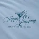 Delta Zeta Cocktail Glass Hand Drawn Text PR Tank