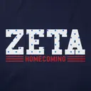 Zeta Star Pattern Homecoming Sweater