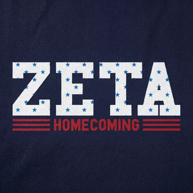 Zeta Star Pattern Homecoming Sweater