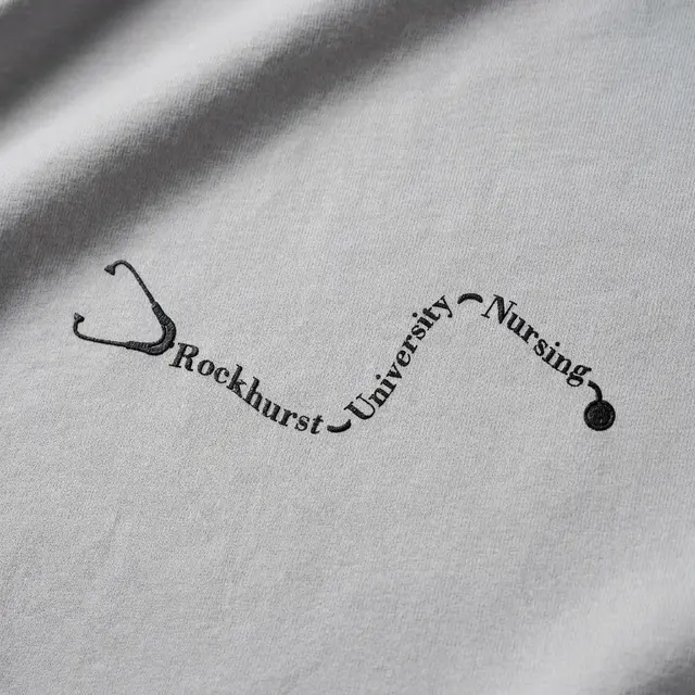 Rockhurst University Curved Stethoscope Nursing Crewneck