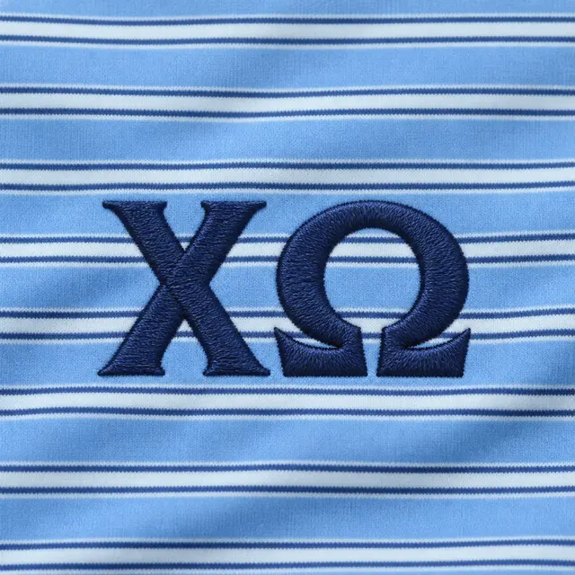 Chi Omega Striped Lettering PR Shorts