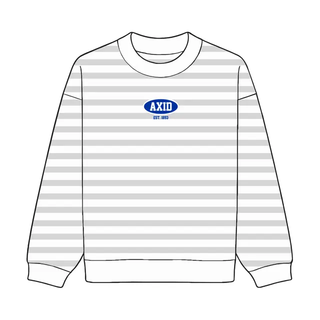 Alpha Xi Delta Striped Text PR Sweater 2