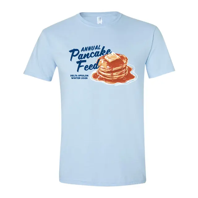 Delta Upsilon Hand Drawn Pancake Illustration Philanthropy Shirt 2