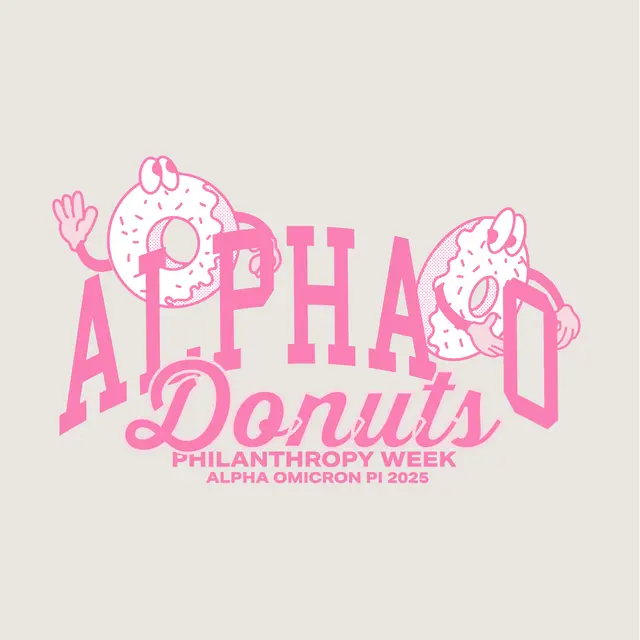 Alpha Omicron Pi Donut Graphic Philanthropy Hoodie