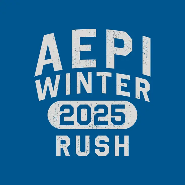 Alpha Epsilon Pi Distressed Block Text Winter Rush Hoodie