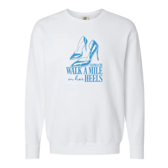 Alpha Chi Omega Heels Sketch Philanthropy Crewneck 2