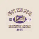 Delta Tau Delta Football Graphic Bold Text Recruitment Crewneck