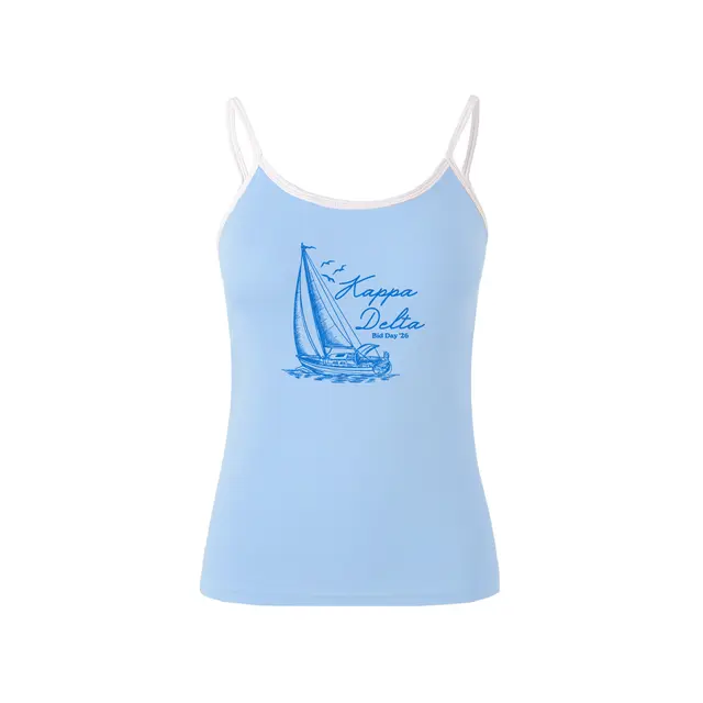 Kappa Delta Sailboat Illustration Rush Tank 2