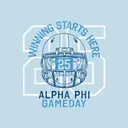 Alpha Phi Winning Starts Here Game Day Shirt