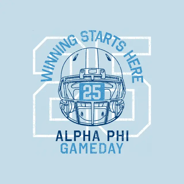 Alpha Phi Winning Starts Here Game Day Shirt